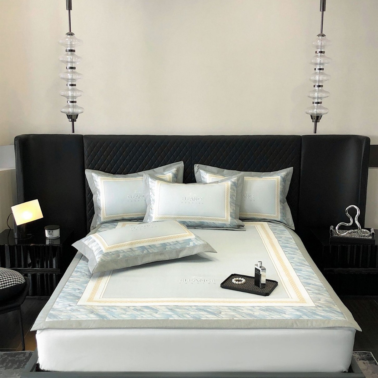 A-class digital printing ice silk sheet set three-piece summer thick anti-bacterial washable luxury bed sheet cover air conditioning cool mat