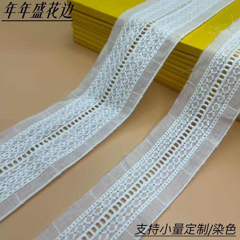 Factory Direct Sales in Stock 9088 All-Cotton Computer-Cut Lace Embroidery Fashion Women's and Children's DIY Shirt Apparel