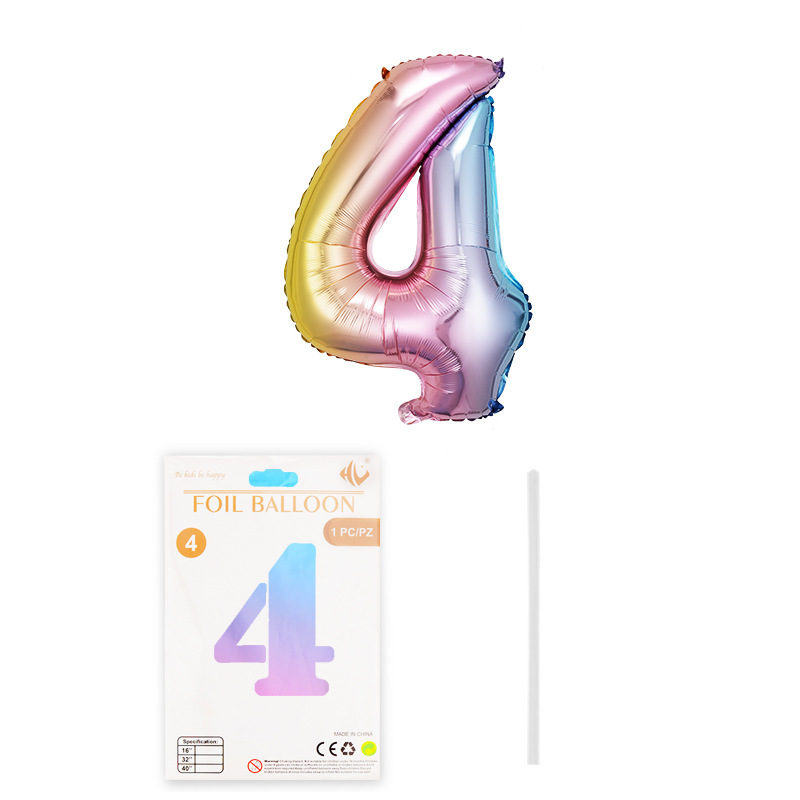 Globo digital de 16 pulgadas tapa dura tarjeta de papel de embalaje independiente película de aluminio Globo Decoración de fiesta de cumpleaños papel de aluminio al por mayor
