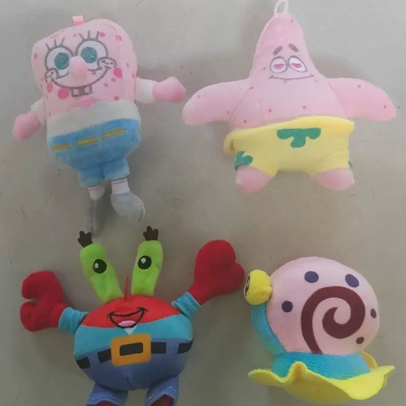 海绵宝宝系列卡通玩偶毛绒玩具手工公仔抓机娃娃可爱批发布偶萌宠
