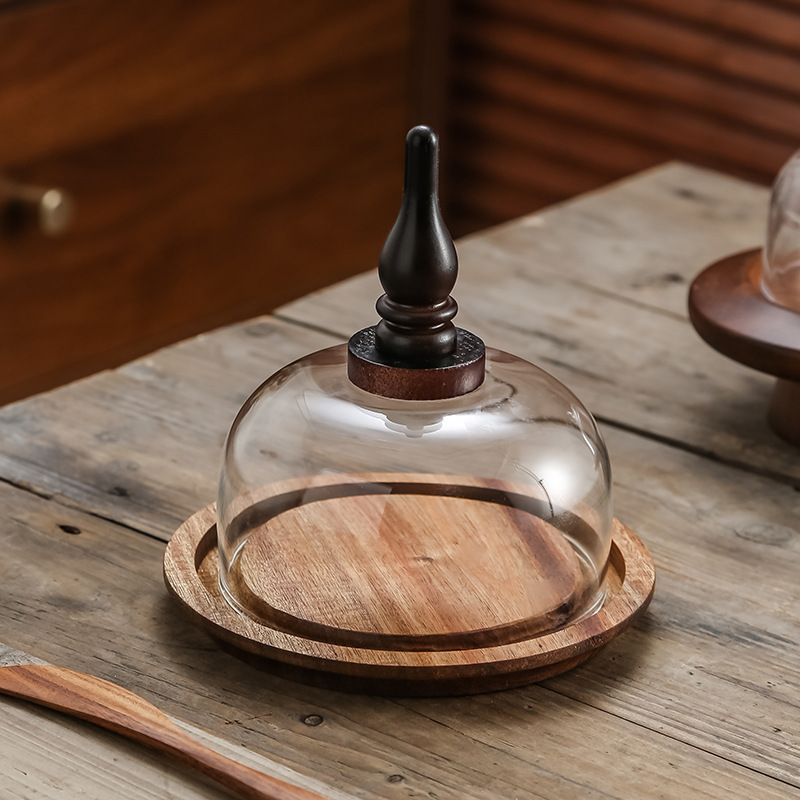 Pastel de madera transfronterizo bandeja de dulces pan