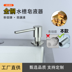 皂液器全铜厨房水槽跨境热销洗洁精压取器按压器洗菜盆按压器神器