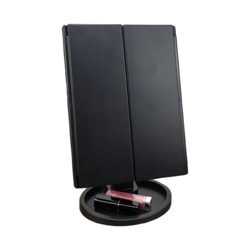 22 luces 16 luces LED espejo de maquillaje sensor táctil con luz espejo de tocador giratorio USB recargable espejo de maquillaje enchufable