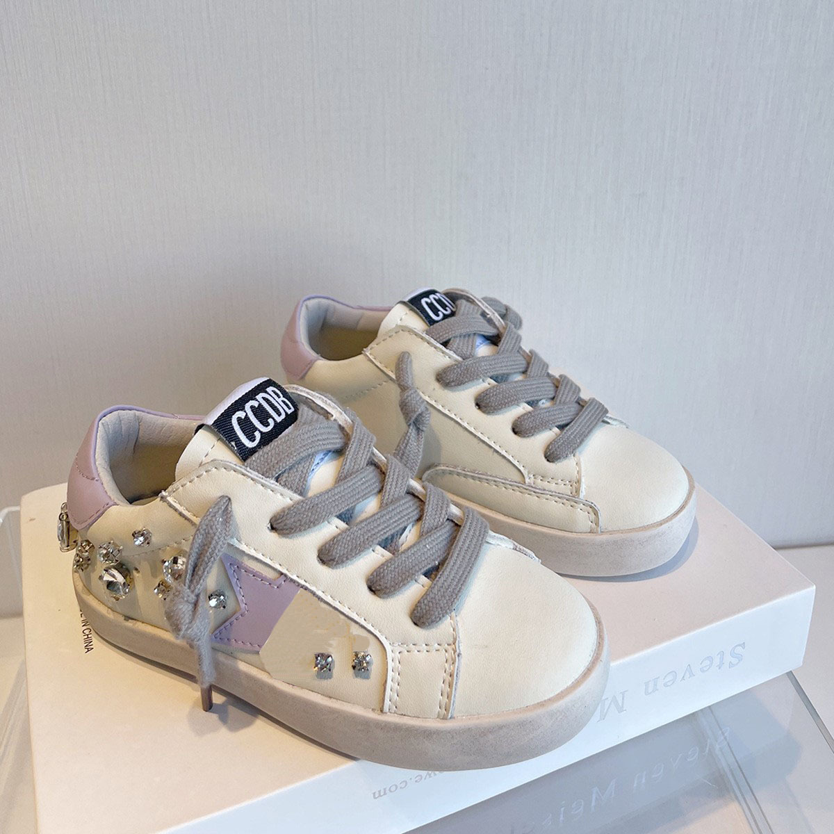 Perceuse cousue à la main pour filles, planche d'étoiles décontractées pour enfants, grands garçons, chaussures simples, petites chaussures sales, 22016_voghion.com