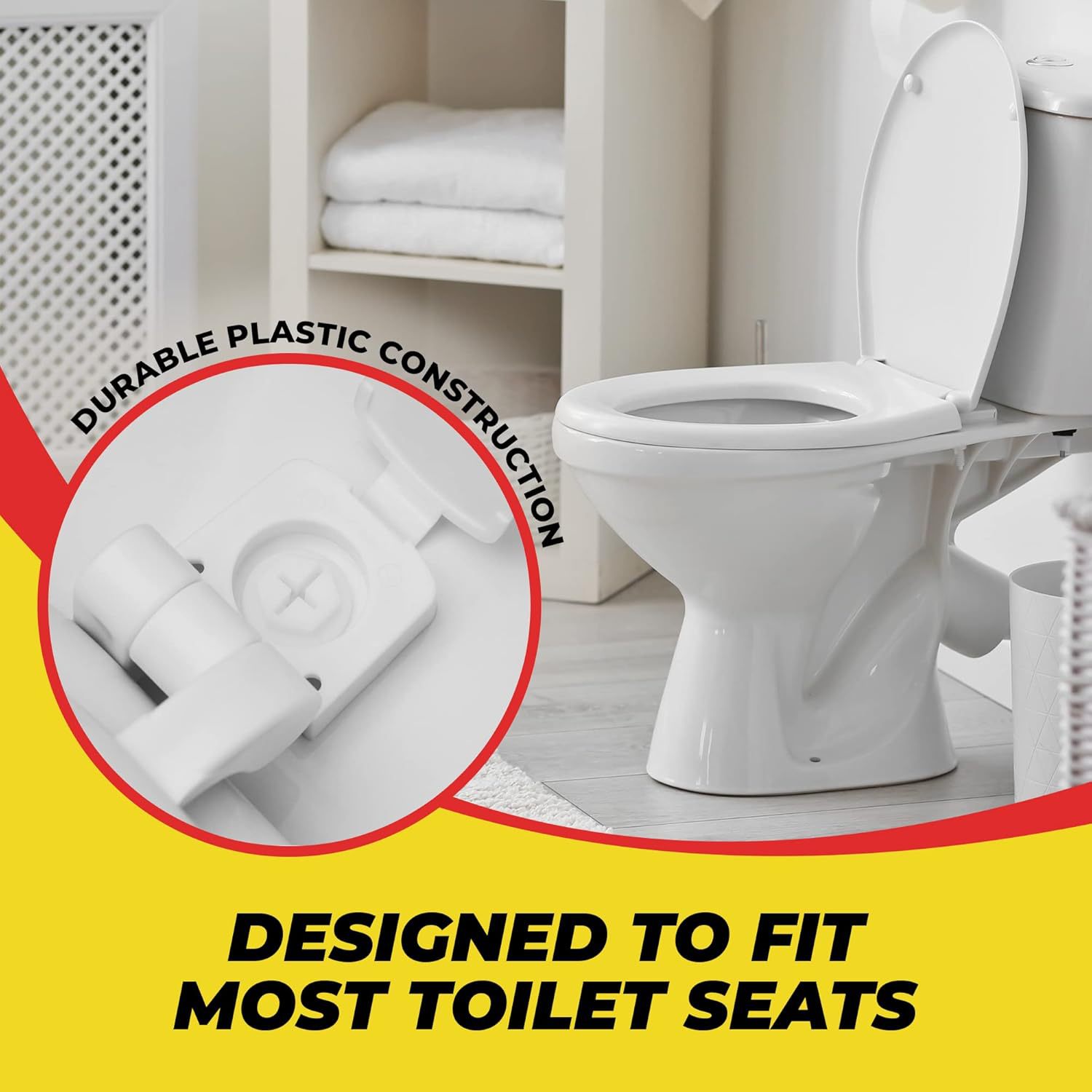 cubierta de inodoro bisagra de plástico con accesorios tornillo asiento de inodoro bisagra de plástico