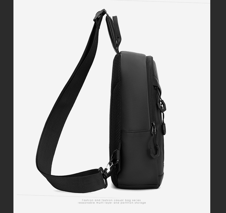 Cross-border men's chest bag, large-capacity multi-functional single-shoulder bag, men's fashionable Korean version versatile crossbody bag, business chest bag undefined