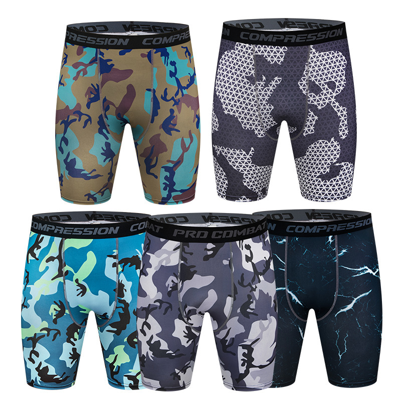 Spot Sports Tight Pants Men's Running Stretch Camouflage Shorts Basketball Quick-drying Fitness Pants Cycling Training Compression Pants Spot Sports Tight Pants Men's Running Stretch Camouflage Shorts Basketball Quick-drying Fitness Pants Cycling Training Compression Pants