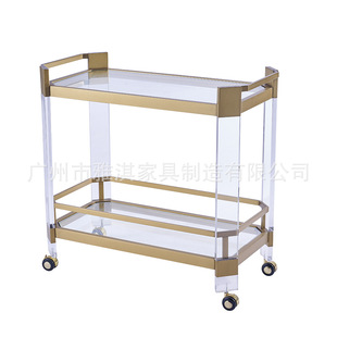 Source factory low price direct acrylic dining car five-star hotel dining car stainless steel trolley ins wine