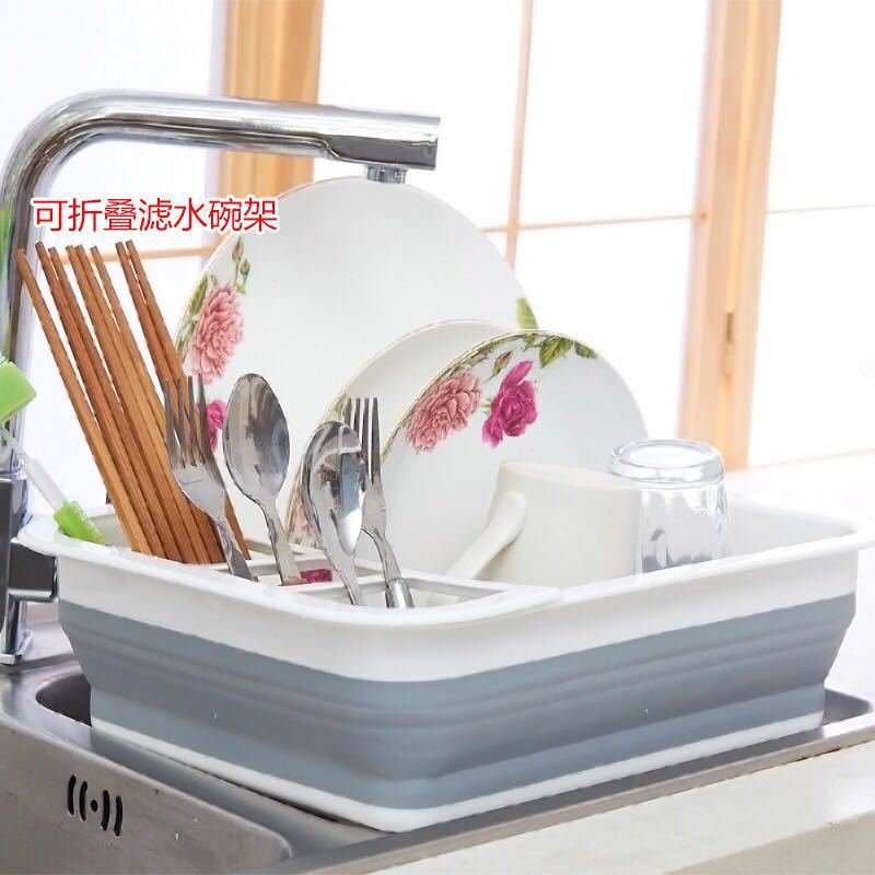 Rack de almacenamiento plegable multifuncional plato de vajilla plegable rack de almacenamiento de drenaje directo de fábrica plegable estante de tazón de drenaje