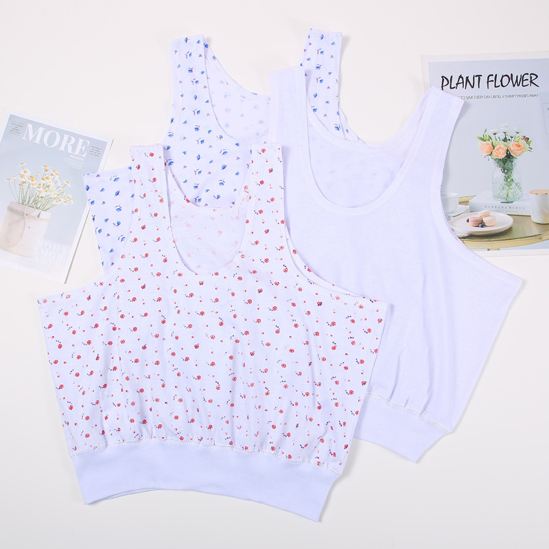 Women's Pure Cotton Undershirt Camisole for Middle-Aged and Elderly Mothers, Thin Camisole Bra, Base Layer Bra, Tank Top Style Women's Pure Cotton Undershirt Camisole for Middle-Aged and Elderly Mothers, Thin Camisole Bra, Base Layer Bra, Tank Top Style