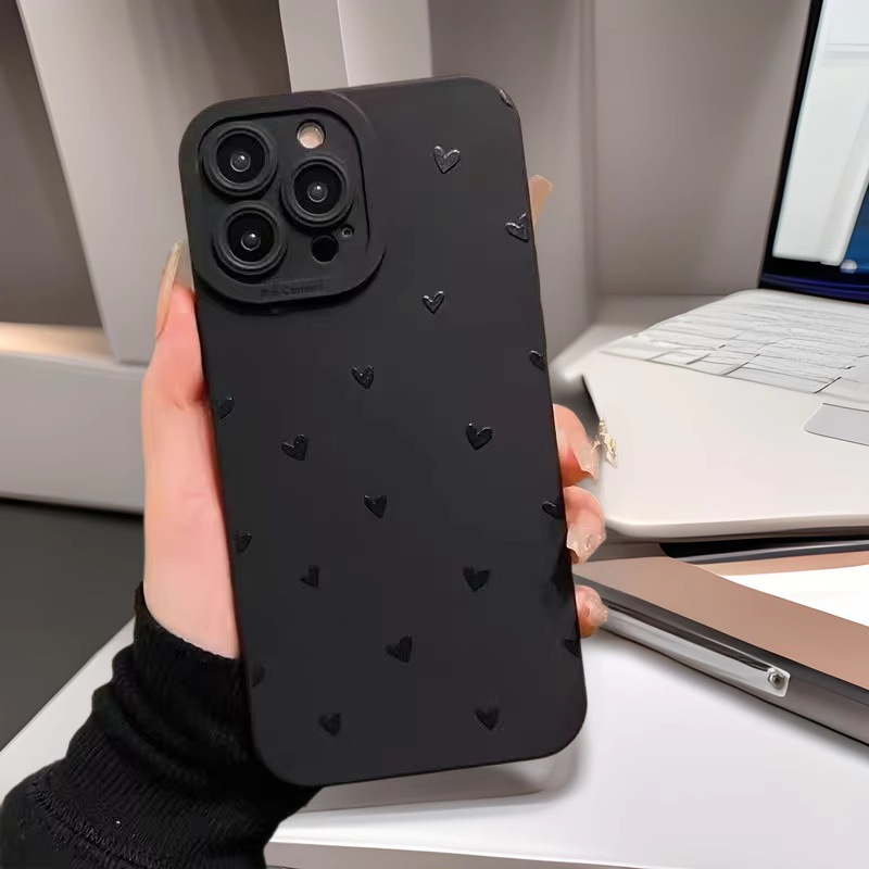 Black Love es adecuado para Apple 16Promax funda para teléfono móvil Iphone15 transfronterizo Japón y Corea del Sur ins14/13 Europa y América 12