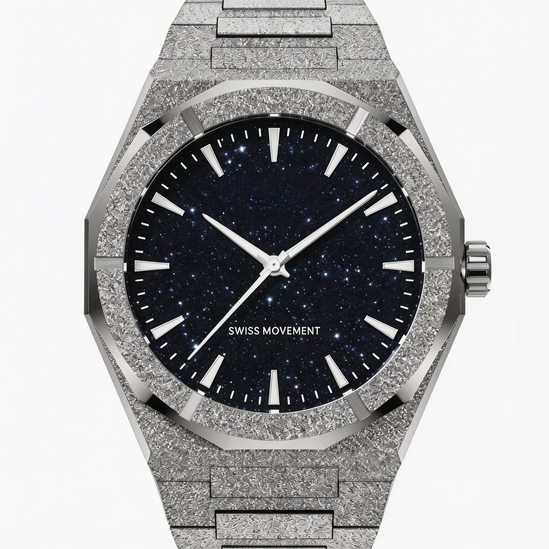 Paul Rich Same Style Gold Steel Sand Watch with Starry Sky Dial, New Stainless Steel Watch for Men