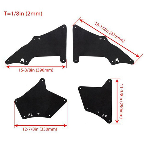 Front wheel fender leather, front fender lining, suitable for 2003-2017 Toyota Prado 2700 4