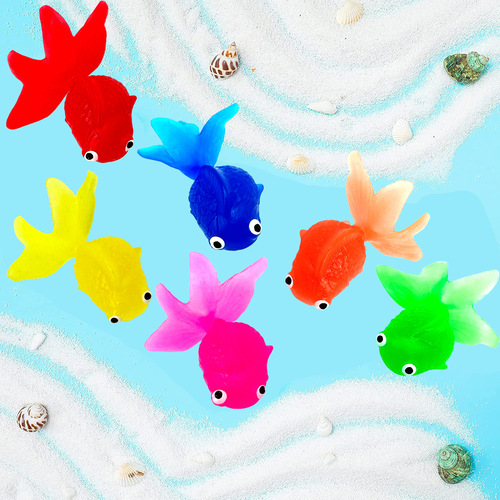 Direct sale simulation goldfish factory new soft rubber TPR fishing cross-border floating fish-catching fishing toy wholesale