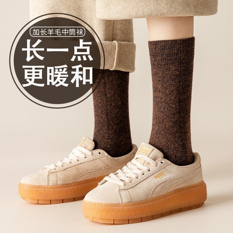 Cashmere Thickened Fleece-lined Warm Winter Winter Heating Heating Women's Wool Socks Stockings Lengthened Women's Stockings