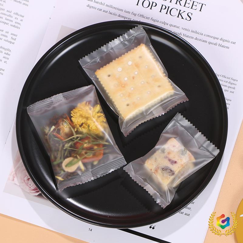 ↫加厚半透明磨砂机封袋雪花酥饼干袋糖果牛轧糖包装袋花茶点心袋