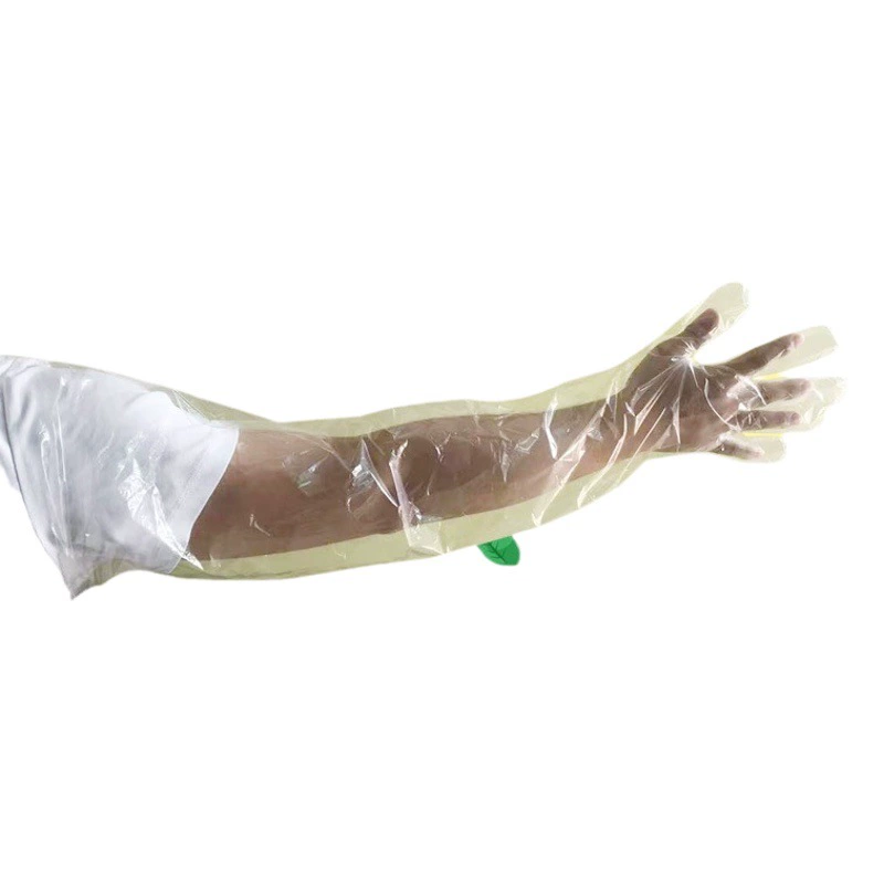 Ветеринарные перчатки для длинных рук одноразовые утолщенные акушерские перчатки из полиэтилена для длинных рук перчатки для оплодотворения лошадей для свиней, крупного рогатого скота, овец