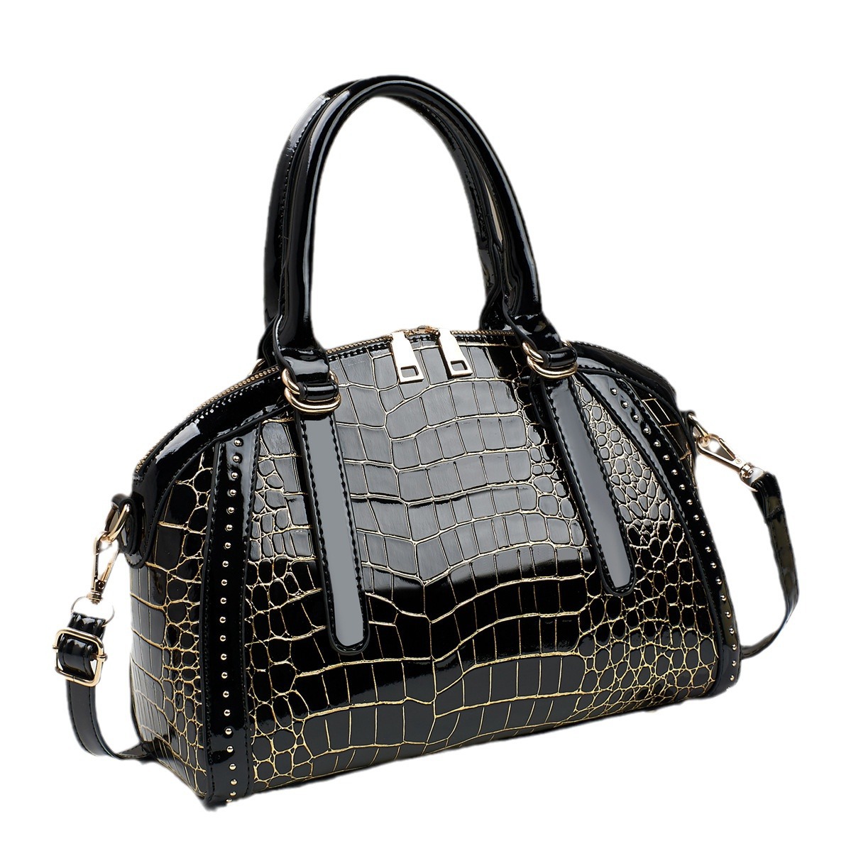 Bolso de Mujer de Comercio Exterior del Fabricante, Modelo Nuevo 2025, Bolso de Mano Estilo Coreano, Texturizado, de Un Solo Hombro, Brillante, Bandolera, Moda Femenina