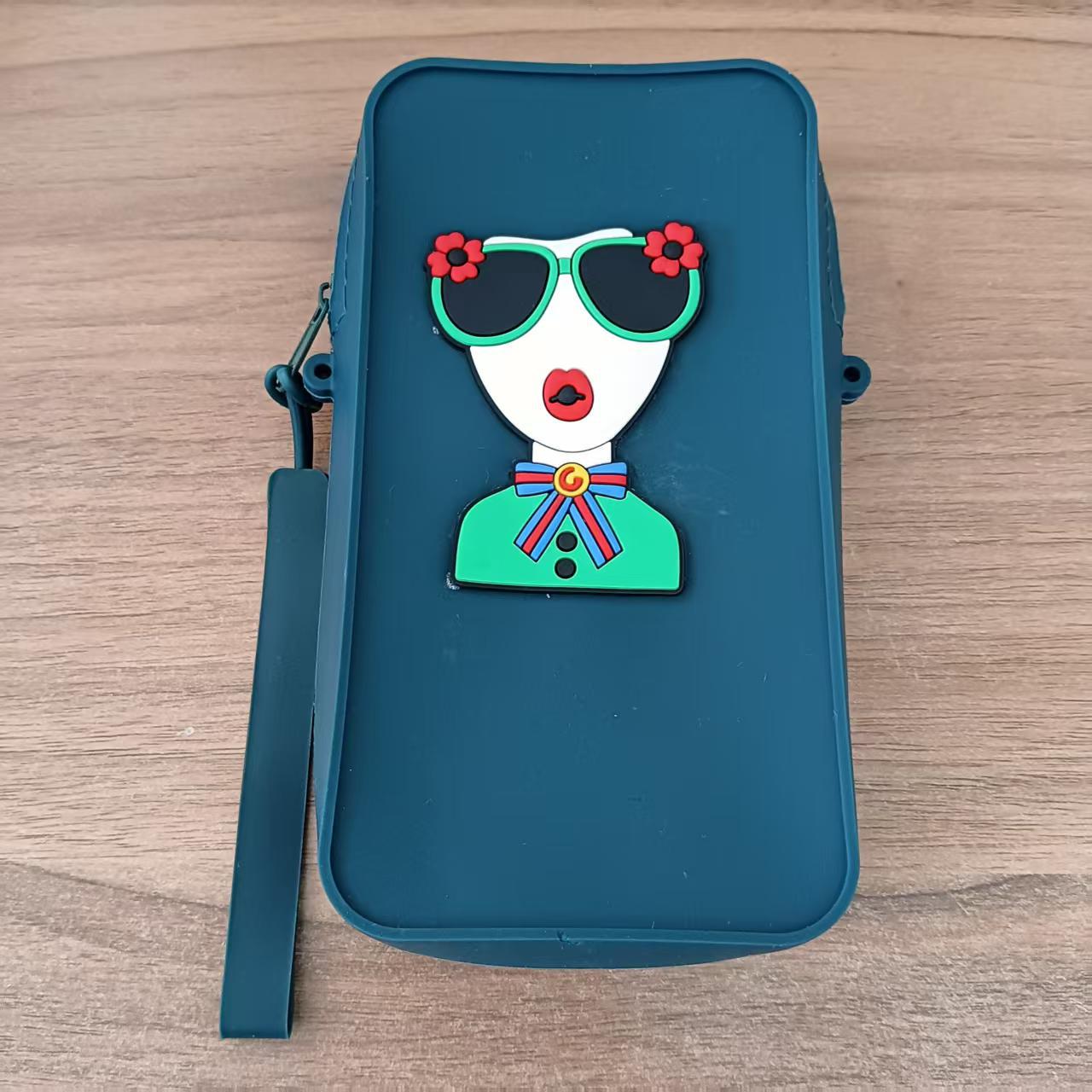 Silikon-Handytasche, Cartoon-Umhängetasche, tragbare Geldbörse, niedliche Mini-Schultertasche für Schülerinnen, Stress-Relief-Bubble-Tasche