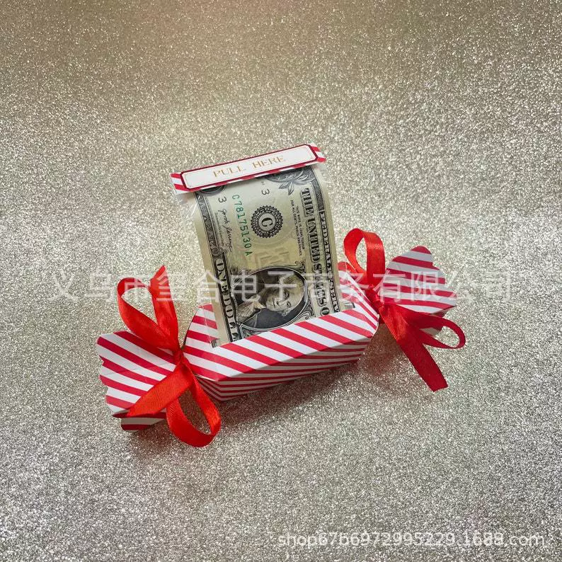Трансграничный Christmas Surprise Money Pull Pouch Сюрприз за деньги в сумочке Рождественский подарок