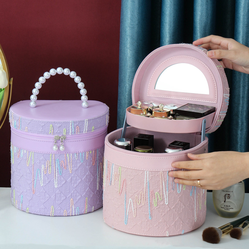 Bolso de cosméticos de celebridades de Internet de nuevo estilo de moda, maleta de viaje de lavado portátil de dopamina portátil de alta capacidad de fragancia