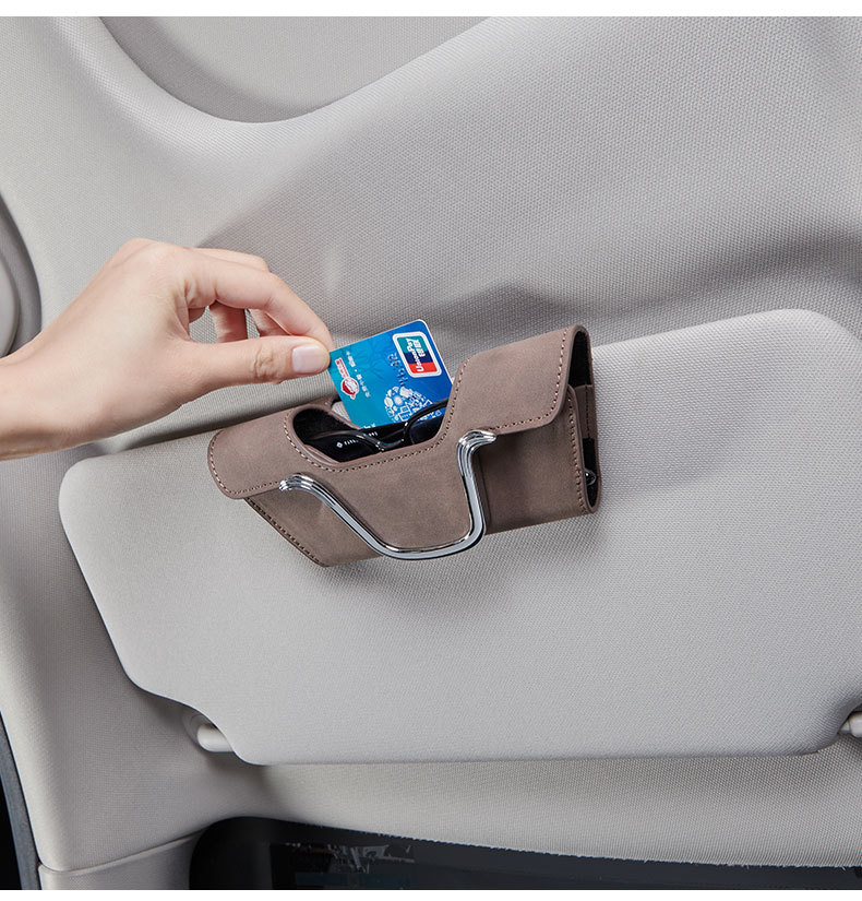 Car Glasses Box Sun Visor Sunglasses Clip Car Inner Driver Glasses Clip Sunglasses Car Storage Box Glasses Frame