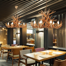 鹿角美式北欧客厅餐厅吧台复古灯具地中海酒吧艺术创意工业风吊灯