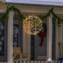 跨境热卖圣诞Sphere发光球 户外庭院装饰彩灯 圣诞节布置夜光挂件