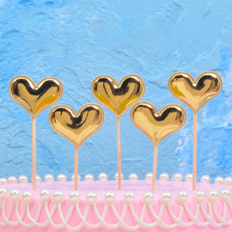 Cake topper heart picks, assorted red/rose and mixed sets, multiple pack sizes (70–100 pcs)