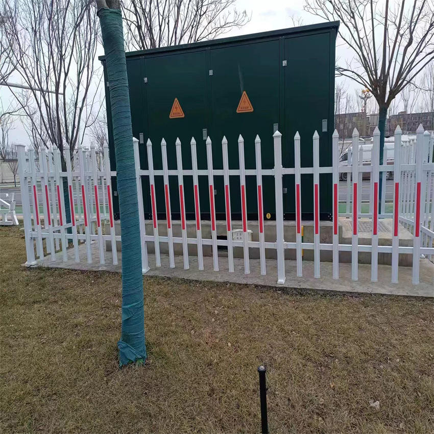绝缘安全pvc塑钢护栏变压器围栏配电箱围栏围挡围墙护栏箱变栏杆