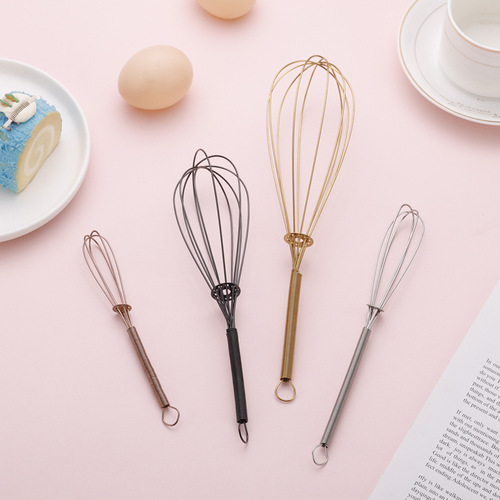 Korean creative manual mixing stainless steel egg beater multi-specification egg cream flour kitchen baking tools