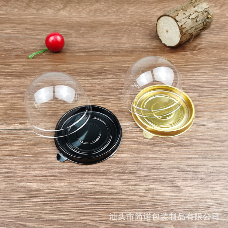 FUENTE fabricante sola yema de huevo caja de embalaje crujiente pastel de frijol verde pastel de luna de mediados de otoño caja de ampolla redonda transparente nieve Mei Niang