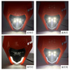 Modified motorcycle with accessories, LED universal off-road headlights, lantern