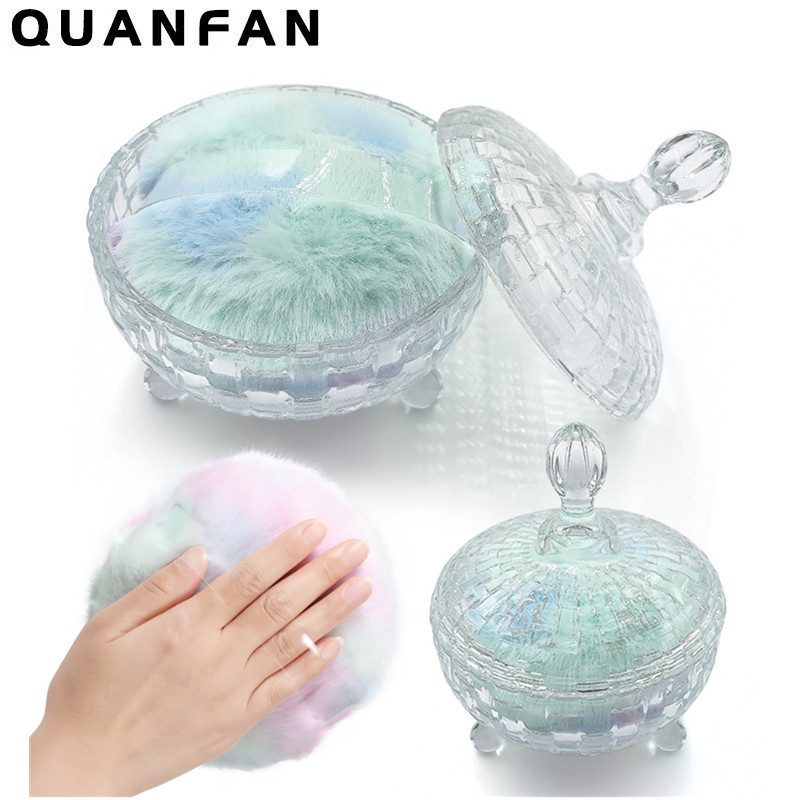 150MM*75MM加厚比脸大年糕绒定妆妖制气垫棉花糖短绒大圆形植绒痱