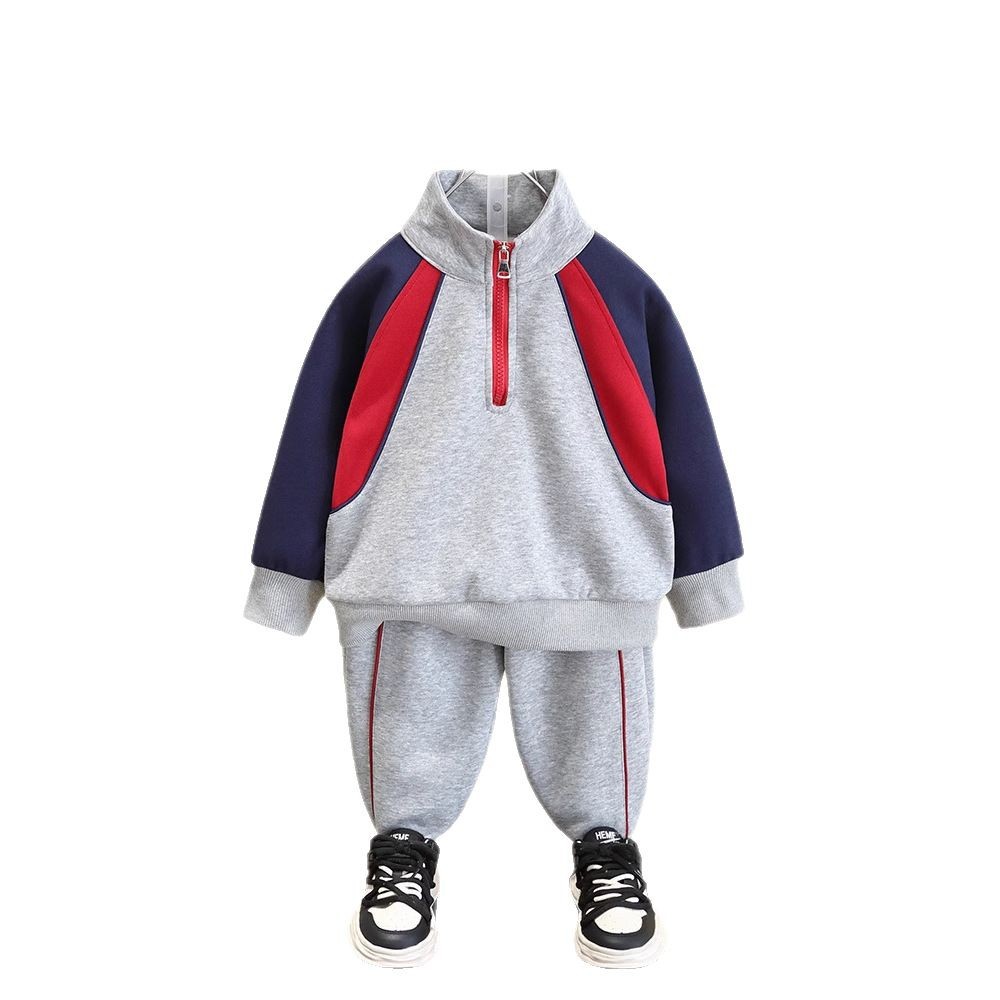 7501 Traje deportivo para niños Ropa de primavera y otoño para niños Tops casuales Traje de dos piezas 2025 Nuevo niño bebé primavera