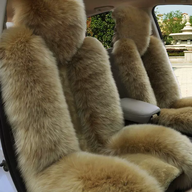 汽车羊毛坐垫冬季澳洲纯羊毛车垫皮毛一体通用座垫保暖加厚保暖