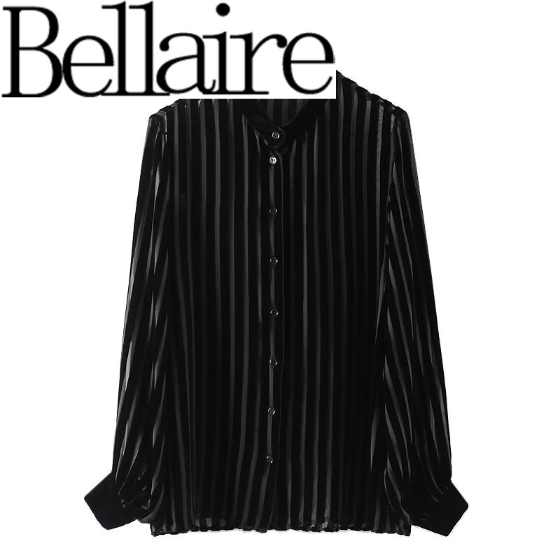 Za Foreign Trade Wholesale European and American Style French Women's Fashion Versatile Blended Velvet Shirt 9390109 800