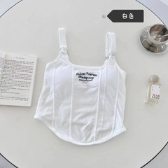 中長款百搭韓版外穿吊帶背心一體式固定杯美背防走光抹胸女士背心