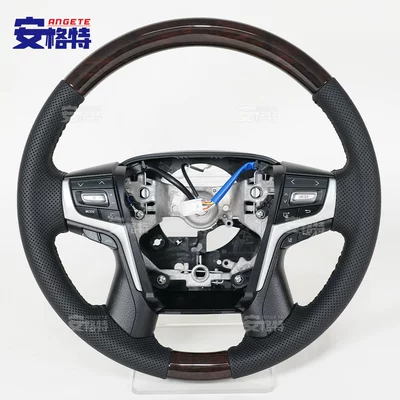 Cross-Border Hot Seller Suitable for 14 Models of Corolla and 16 Models of Toyota Land Cruiser, Modified Peach Wood Car Steering Wheel Assembly