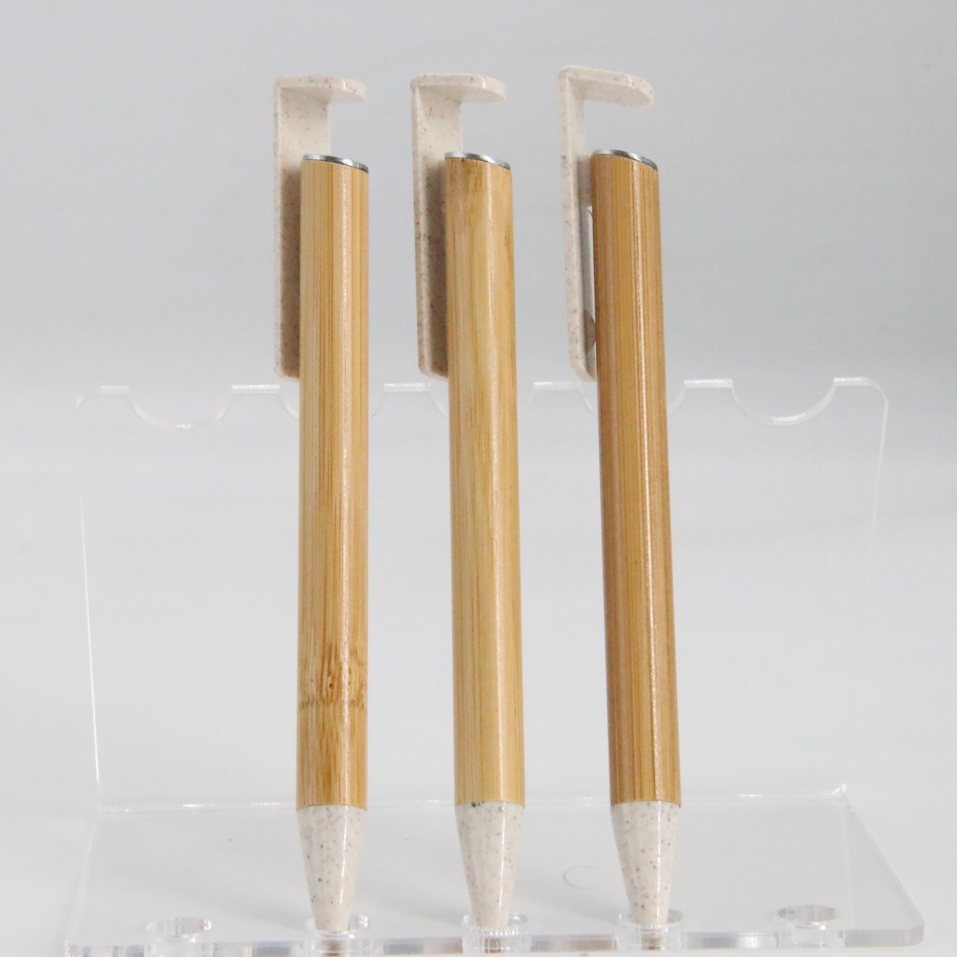 Prensa de bambú pluma bala 1,0 recarga Oficina escuela suministros láser logotipo fábrica al por mayor bolígrafo