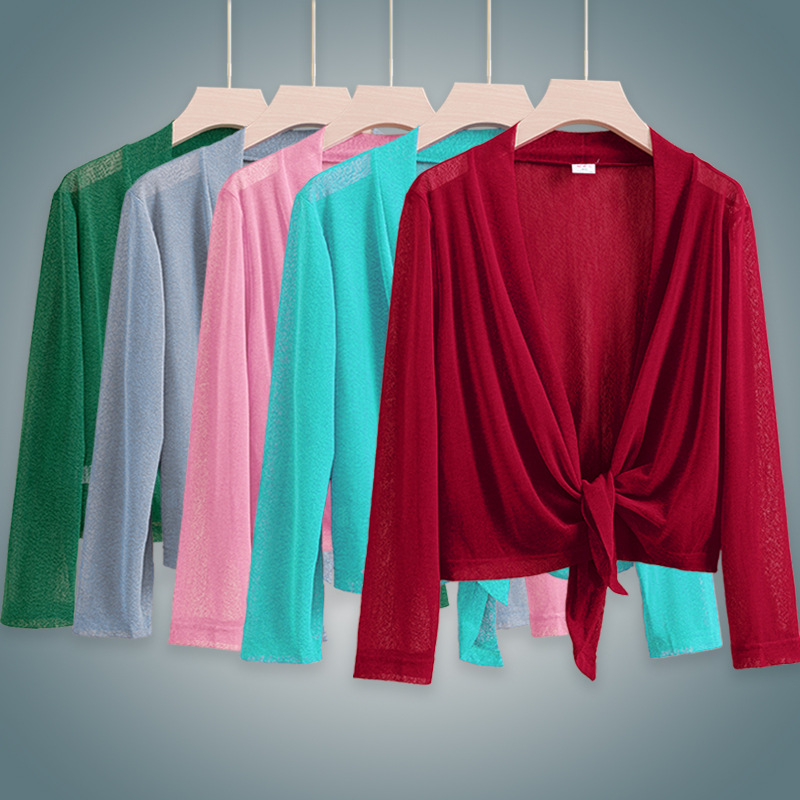 Fu Dai Yi 2260 Fashion Lace-up Two-wear Cardigan Elegant Elastic Jacket