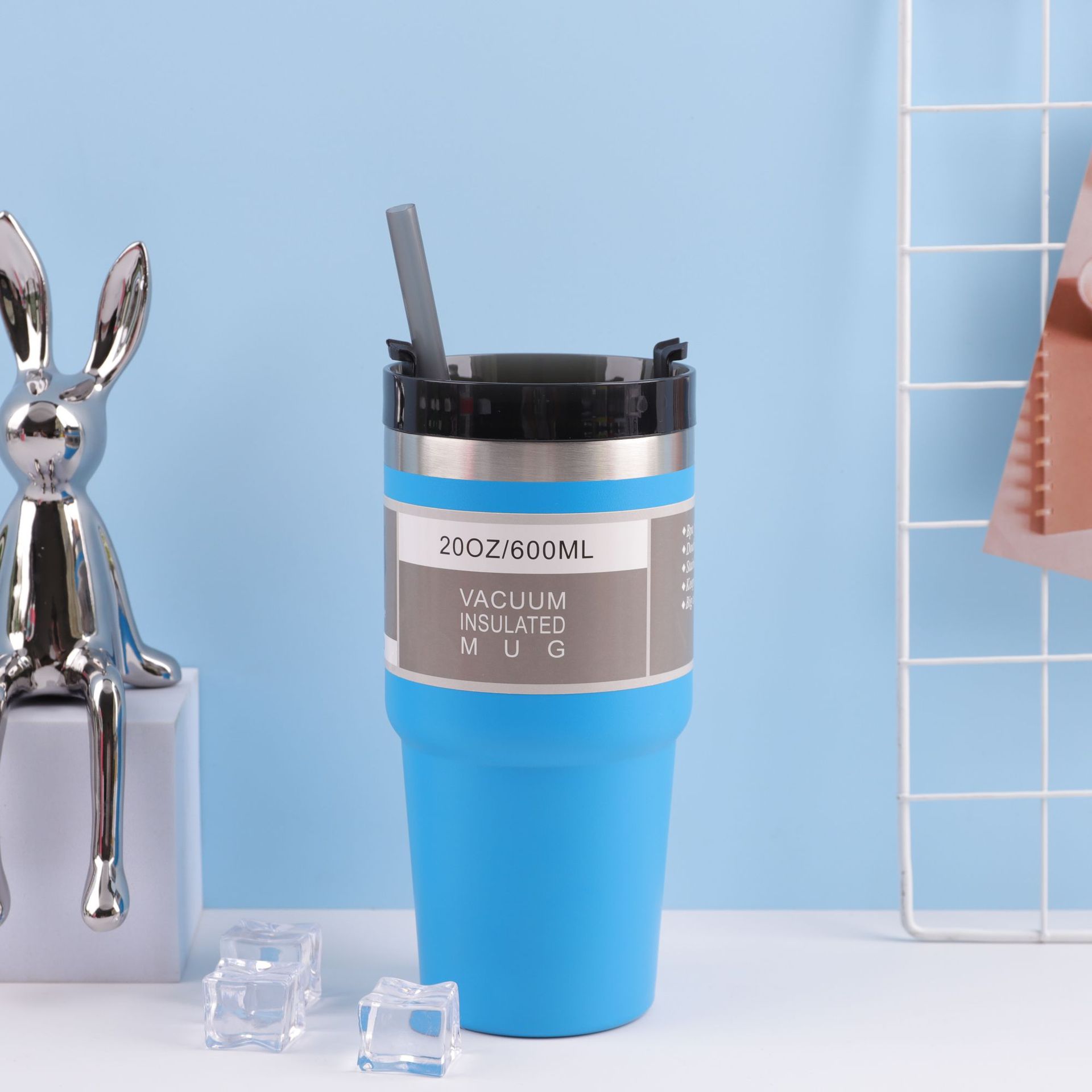 Transfronterizo nuevo 30 coche taza doble 304 taza de vacío de acero inoxidable frío-mantenimiento calentador de hielo taza portátil coche taza de café