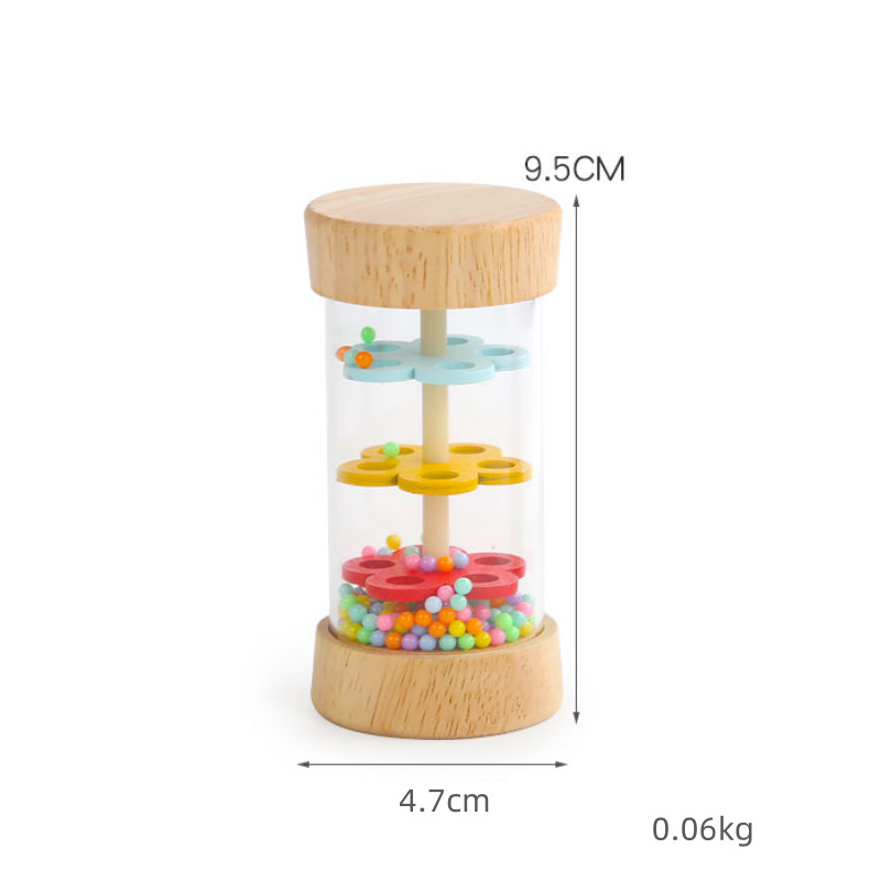 Juguetes de sonido de lluvia Instrumentos musicales de madera Orff Reloj de arena Tubo de lluvia Tubo de arena Instrumentos musicales Juguetes para bebés y niños