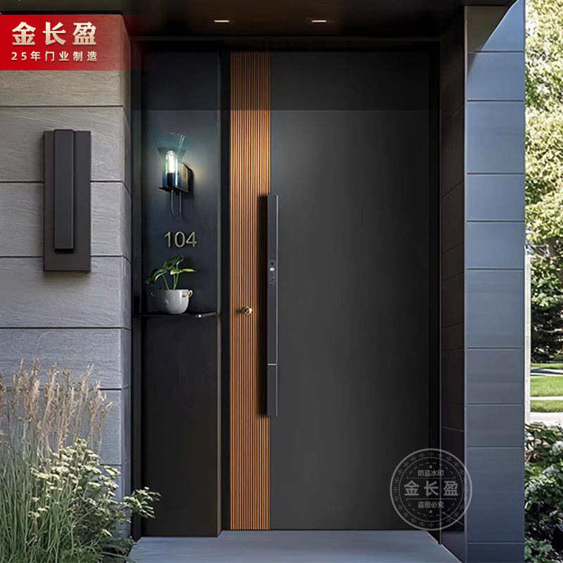 Foshan Source Factory Cast Aluminum Door 4cm Carved Explosion-Proof Door High-End Luxury Villa Door Entry Door Security Door