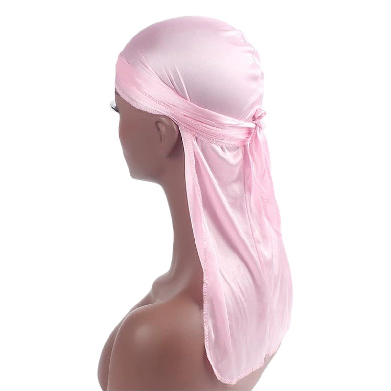 Новый головной убор из искусственного шелка с длинным хвостом, пиратская шляпа, шляпа Baotou, шляпа для химиотерапии SILKY DURAG