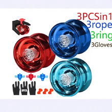 【3合1】跨境亚马逊速卖通合金悠悠球灯光溜溜球金属闪光yoyo玩具