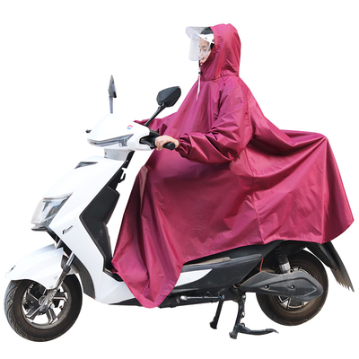 With sleeves Raincoat Electric vehicle motorcycle men and women Single Long sleeve adult enlarge thickening Tram Poncho