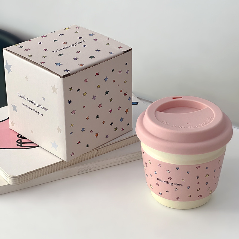 Taza de café de cerámica macaron de alto valor creativo de la serie de tazas de desayuno portátiles de mano Starins simple