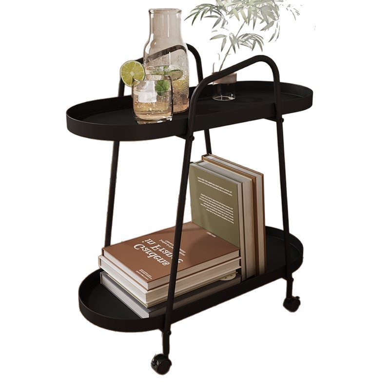 Cream móvil sala de estar sofá gabinete creativo moderno simple con ruedas mesa de té dormitorio cabecera carro pequeño estante