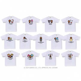 日系复古 BAPE BabyMilo 哈喽 Kitty 短袖 简约日常通勤潮流 T 恤